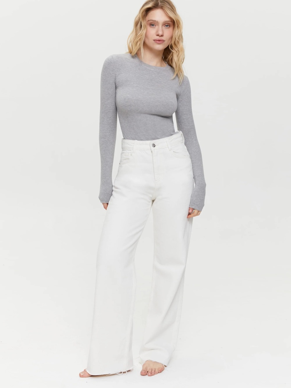 SOLMAR High-Rise Wide Leg Jeans- Milk NWT